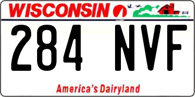 WI license plate 284NVF