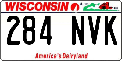 WI license plate 284NVK