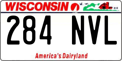 WI license plate 284NVL