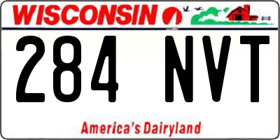 WI license plate 284NVT