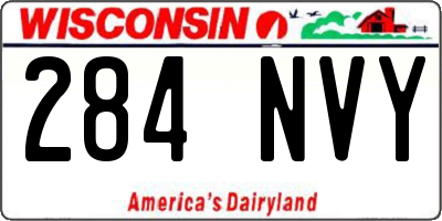WI license plate 284NVY