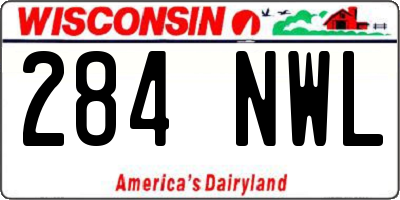 WI license plate 284NWL