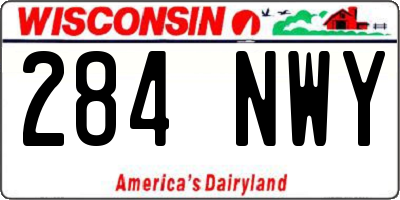 WI license plate 284NWY