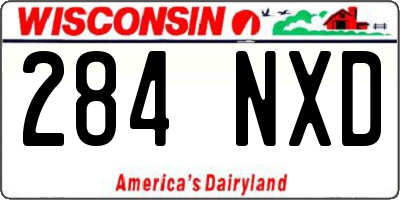 WI license plate 284NXD