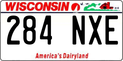 WI license plate 284NXE