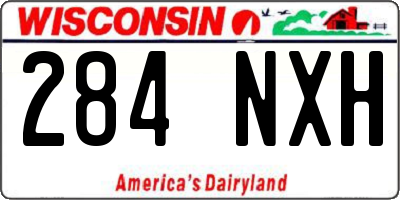 WI license plate 284NXH