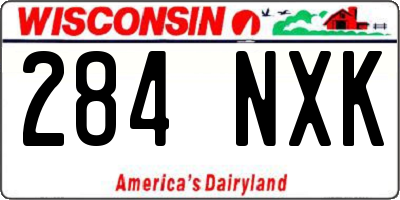 WI license plate 284NXK