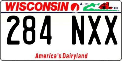 WI license plate 284NXX