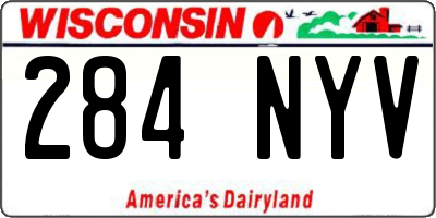 WI license plate 284NYV