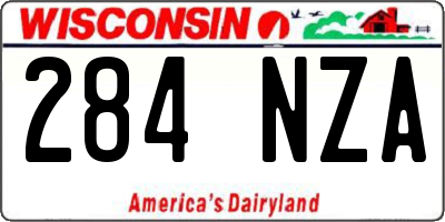 WI license plate 284NZA