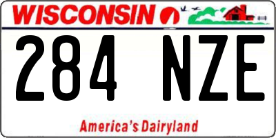 WI license plate 284NZE