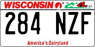 WI license plate 284NZF