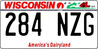 WI license plate 284NZG