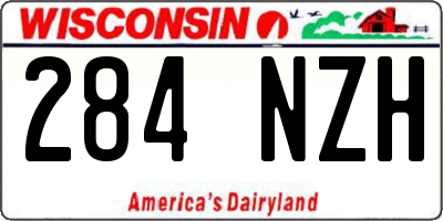 WI license plate 284NZH