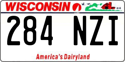 WI license plate 284NZI