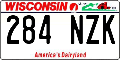 WI license plate 284NZK