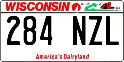 WI license plate 284NZL