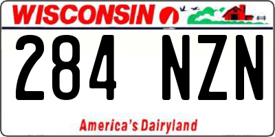 WI license plate 284NZN