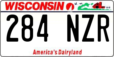 WI license plate 284NZR