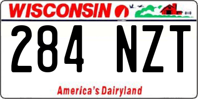 WI license plate 284NZT