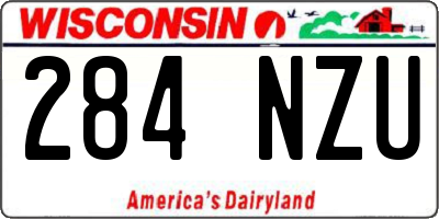 WI license plate 284NZU