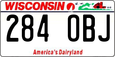 WI license plate 284OBJ