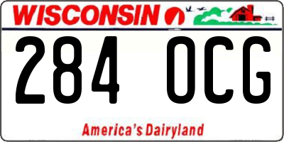 WI license plate 284OCG