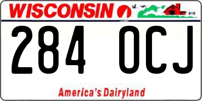 WI license plate 284OCJ