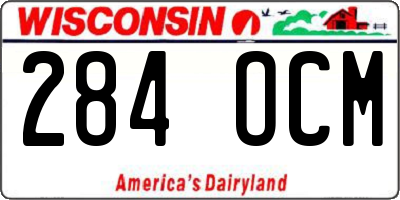 WI license plate 284OCM