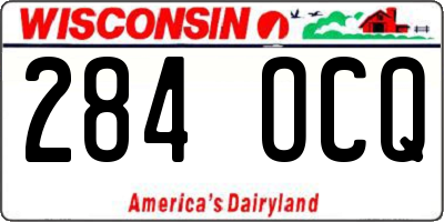 WI license plate 284OCQ