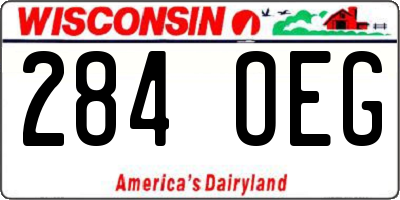 WI license plate 284OEG