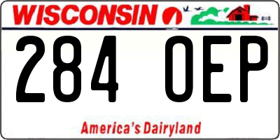 WI license plate 284OEP