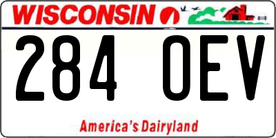 WI license plate 284OEV