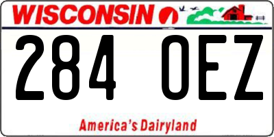 WI license plate 284OEZ