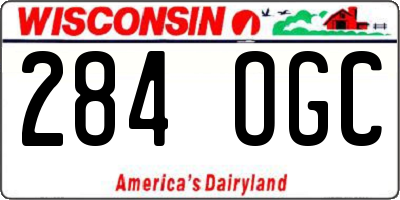 WI license plate 284OGC