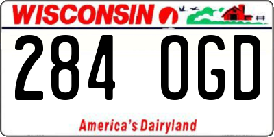 WI license plate 284OGD