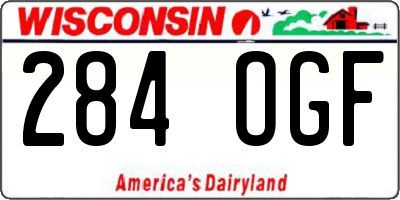 WI license plate 284OGF