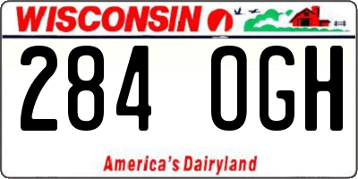 WI license plate 284OGH