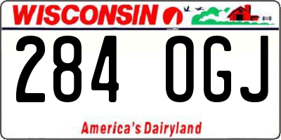 WI license plate 284OGJ