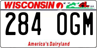 WI license plate 284OGM