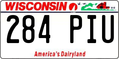 WI license plate 284PIU