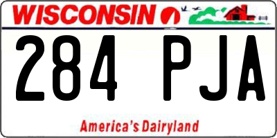 WI license plate 284PJA