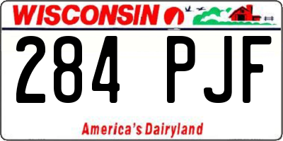 WI license plate 284PJF