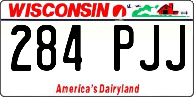 WI license plate 284PJJ