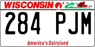 WI license plate 284PJM