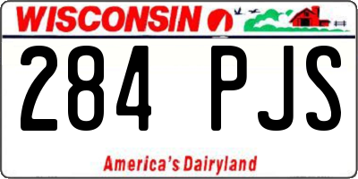 WI license plate 284PJS
