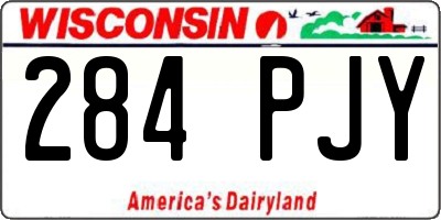WI license plate 284PJY
