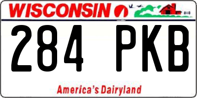 WI license plate 284PKB
