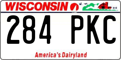 WI license plate 284PKC