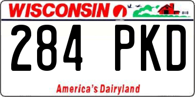 WI license plate 284PKD